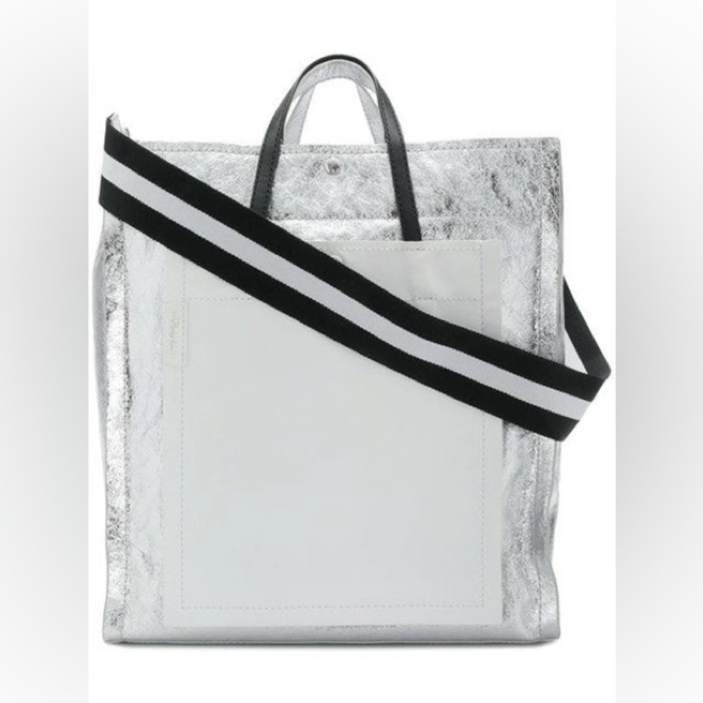 3.1 Phillip LIM Metallic Leather Accordion Tote - Picture 2 of 14